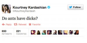 kourtney kardashian ants dicks worst celebrity tweets