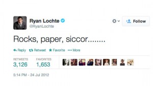 ryan lochte swimmer rock paper siccor