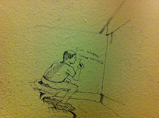funny bathroom graffiti drawing meta