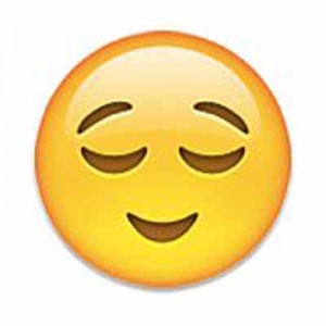 pleasantly content emoji meaning